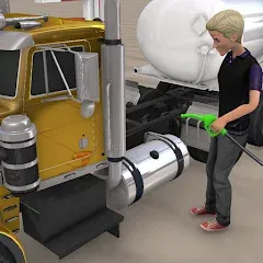 Скачать Euro Truck Gas Station Games [MOD: безлимитное топливо и все грузовики] на телефон