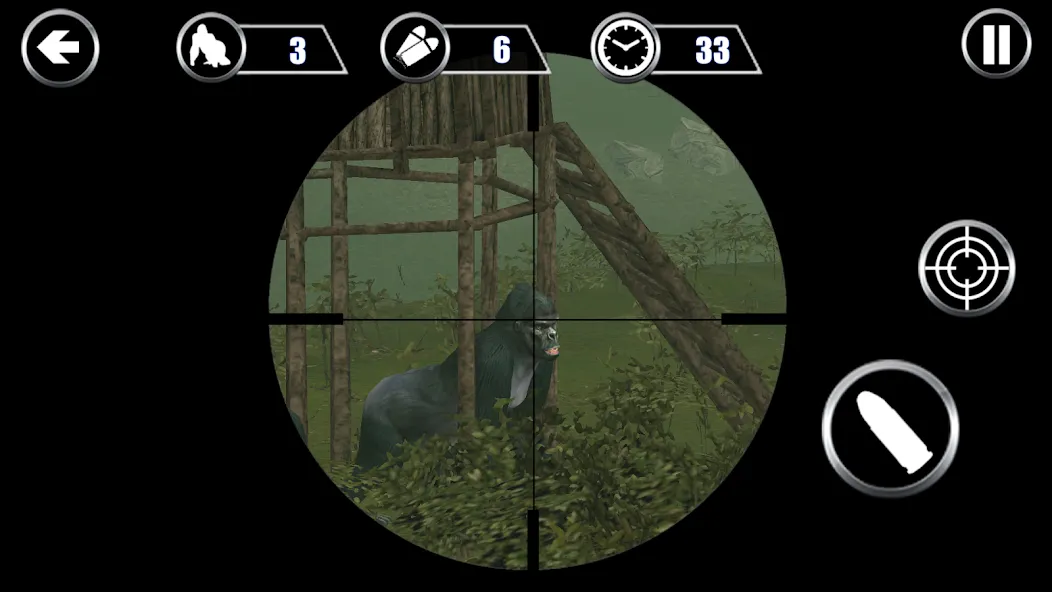 Скачать Gorilla Hunter: Hunting games [MOD: безлимитные патроны и мощное оружие] на телефон — скриншот 1