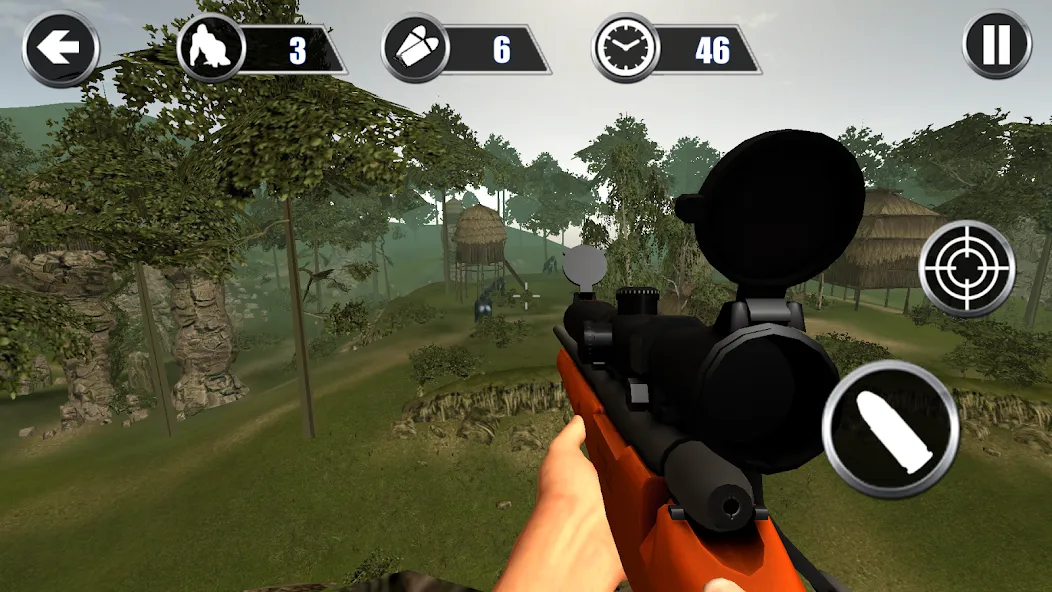 Скачать Gorilla Hunter: Hunting games [MOD: безлимитные патроны и мощное оружие] на телефон — скриншот 3