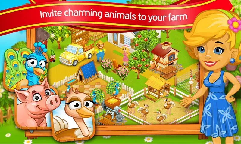 Farm Town: Cartoon Story [MOD: много монет и всё открыто] — Скачать бесплатно (APK) — скриншот 1