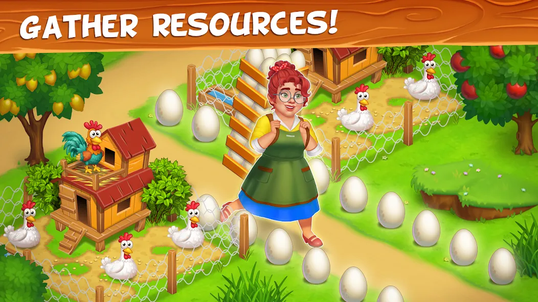 Farm Town - Family Farming Day [MOD: безлимитные монеты и ресурсы] на Андроид — скриншот 3