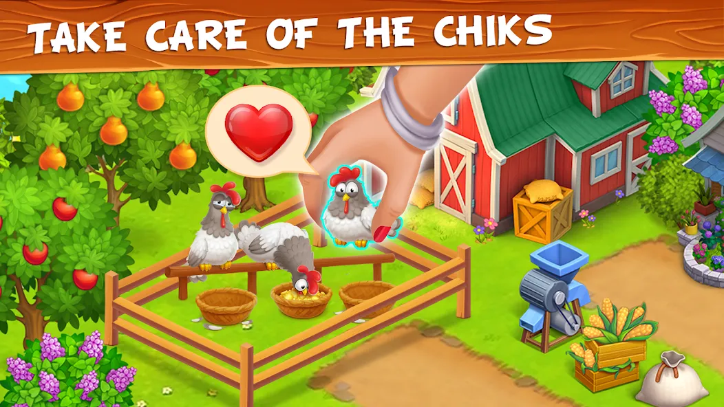 Farm Town - Family Farming Day [MOD: безлимитные монеты и ресурсы] на Андроид — скриншот 4