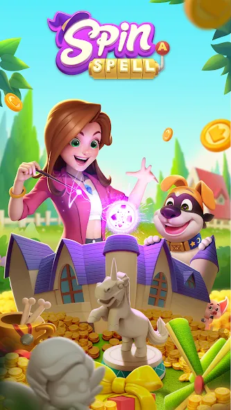 Скачать взлом Spin A Spell - Master of Coin [MOD: много монет и открытые уровни] — скриншот 1