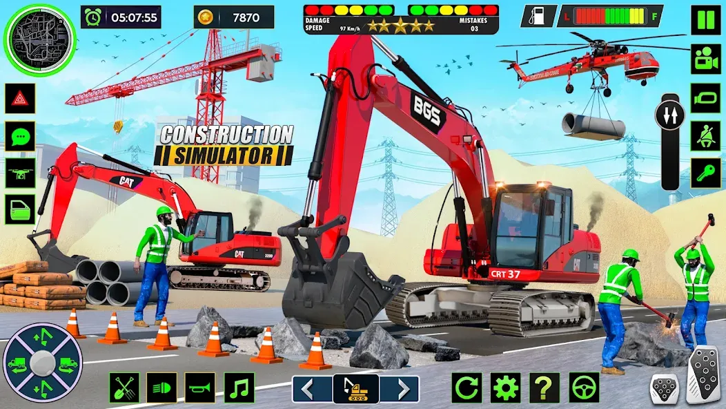 Скачать взлом Real Road Construction Games [MOD: безлимитные деньги и техника] — скриншот 5