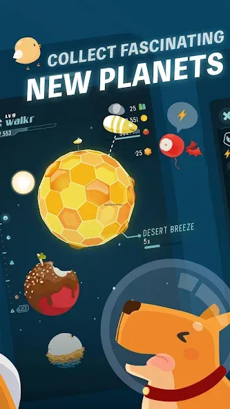 Walkr: Fitness Space Adventure [MOD: безлимитная энергия и монеты] последняя версия — скриншот 2