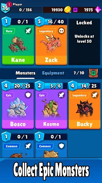 Скачать Monster RPG: AFK Idle Clicker [MOD: много денег и усиленные монстры] — скриншот 1