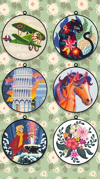 Cross Stitch Club [MOD: разблокированы все узоры и нитки] последняя версия — скриншот 1