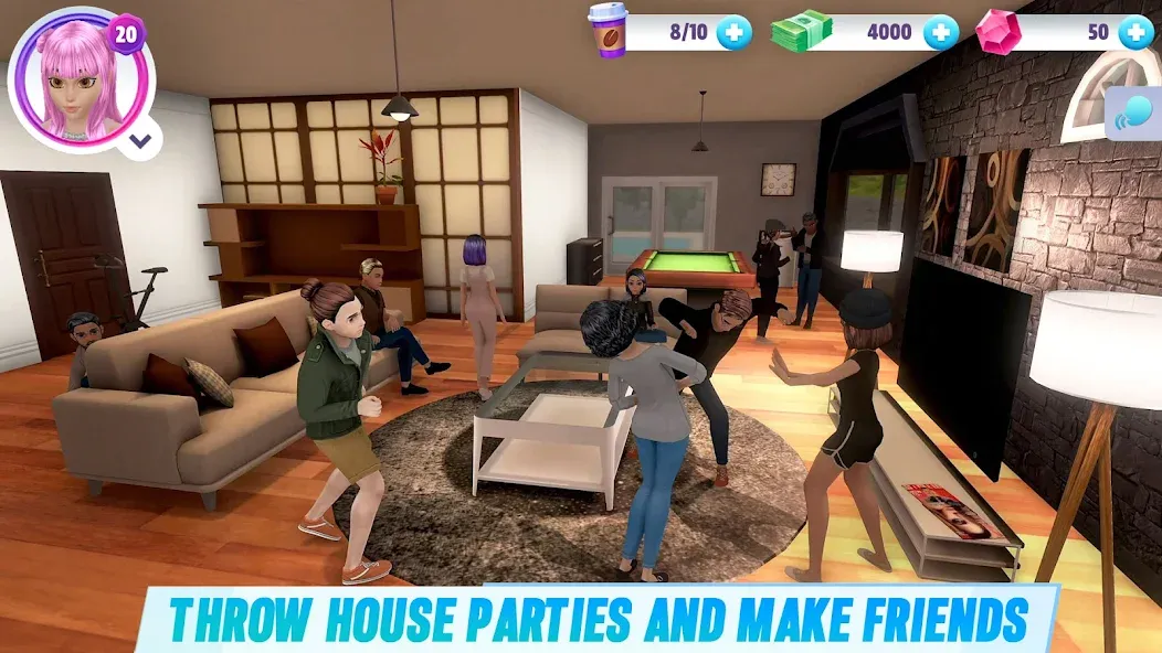 Virtual Sim Story: Home & Life [MOD: безлимитные деньги и ресурсы] — Скачать бесплатно (APK) — скриншот 1