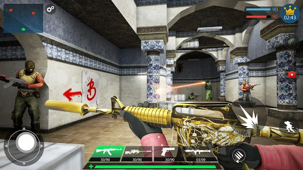 Commando Gun Shooting Games 3D [MOD: безлимитные патроны и здоровье] последняя версия — скриншот 4