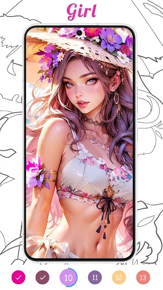 Взломанная Coloring Games-Color By Number [MOD: все раскраски и цвета открыты] на Андроид — скриншот 3