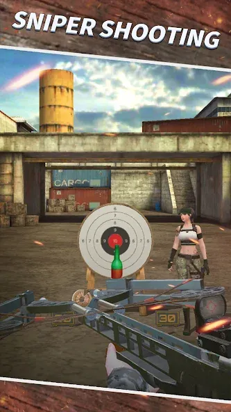 Скачать Sniper Shooting : 3D Gun Game [MOD: безлимитные деньги и оружие] на телефон — скриншот 2