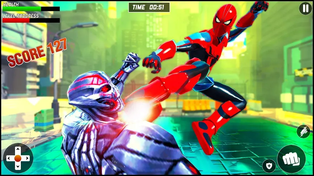 Скачать взлом Strange Robot Spider hero Game [MOD: неограниченные деньги и все уровни] — скриншот 3