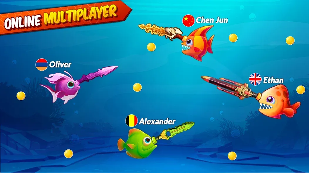Взломанная Big Eat Fish Games Shark Games [MOD: безлимитные деньги и усиленная акула] на Андроид — скриншот 4