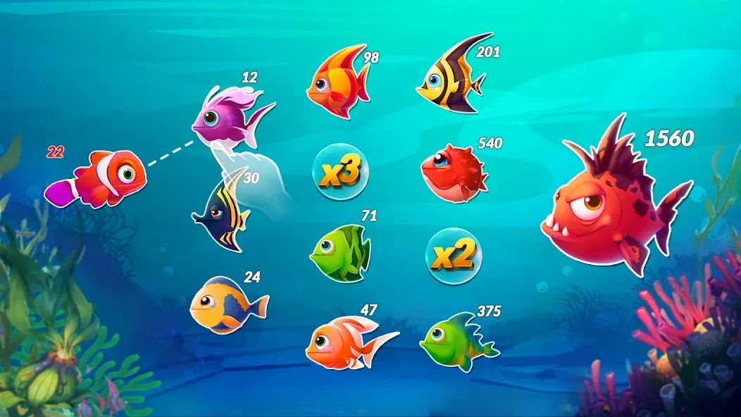Взломанная Big Eat Fish Games Shark Games [MOD: безлимитные деньги и усиленная акула] на Андроид — скриншот 5