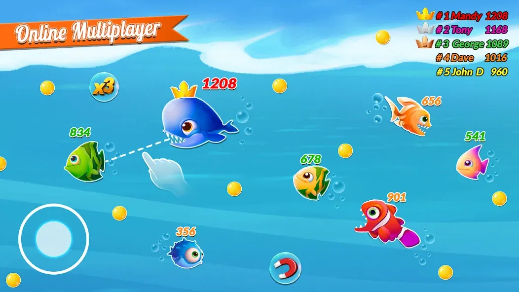 Fish.IO Fish Games Shark Games [MOD: безлимитные монеты и алмазы] (Бесплатно / APK) — скриншот 2