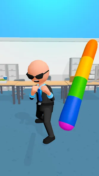 Crazy Office — Slap & Smash [MOD: без рекламы и всё открыто] на Андроид — скриншот 1