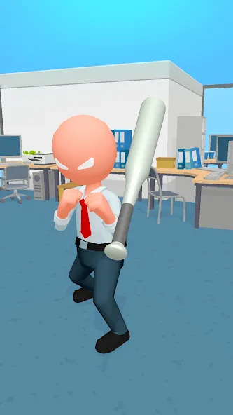 Crazy Office — Slap & Smash [MOD: без рекламы и всё открыто] на Андроид — скриншот 3