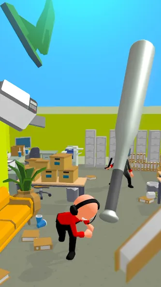 Crazy Office — Slap & Smash [MOD: без рекламы и всё открыто] на Андроид — скриншот 4