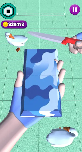 Скачать Robux Slice Soap [MOD: без рекламы и все ножи открыты] — скриншот 4