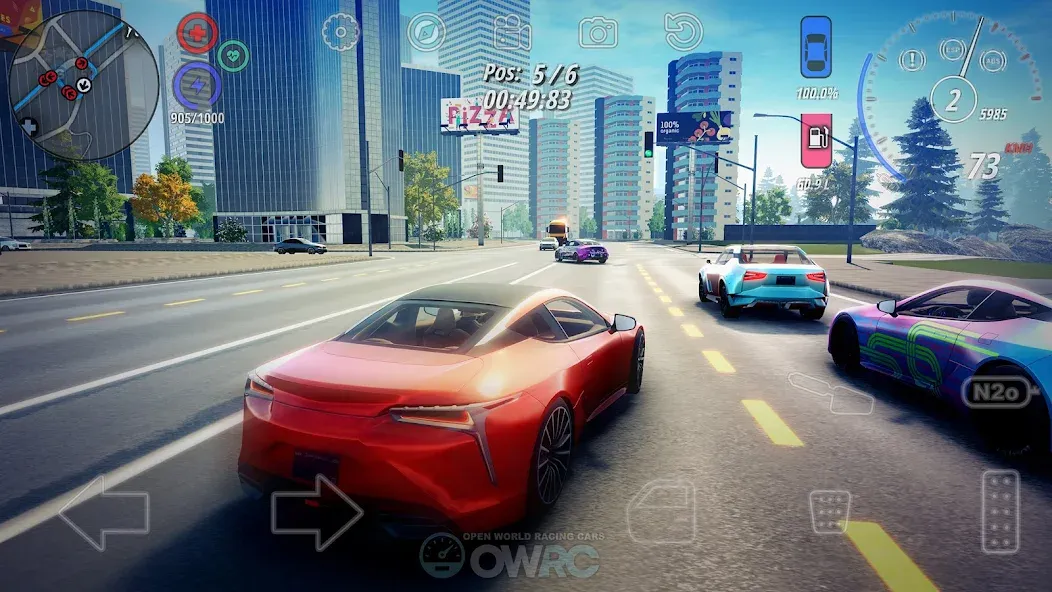 OWRC: Open World Racing Cars [MOD: безлимитные деньги и топливо] на Андроид — скриншот 1