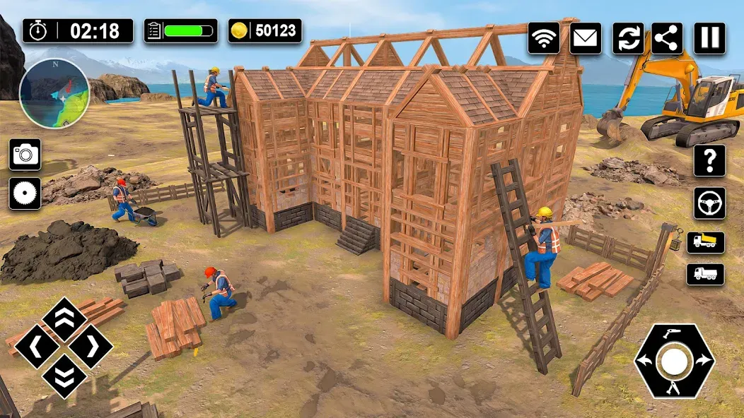 Скачать Wood House Construction Game [MOD: все материалы и ресурсы доступны] на телефон — скриншот 3