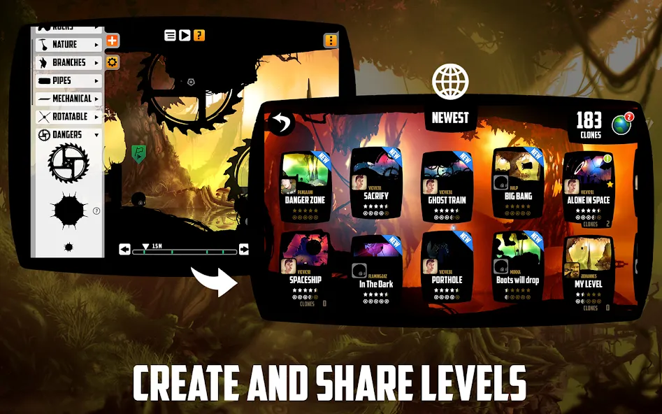 Взломанная BADLAND [MOD: безлимитные монеты и открытые уровни] на Андроид — скриншот 5