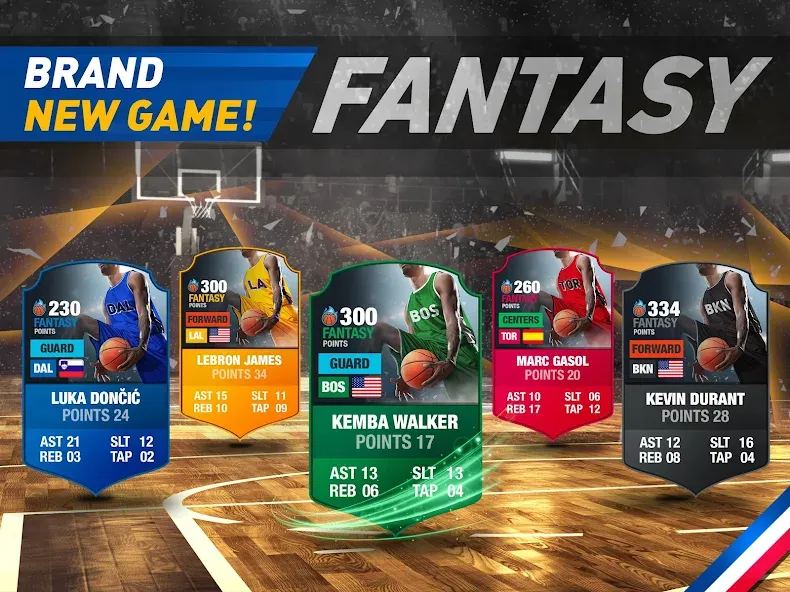Взломанная Basketball Fantasy Manager NBA [MOD: безлимитные деньги и игроки] на Андроид — скриншот 3