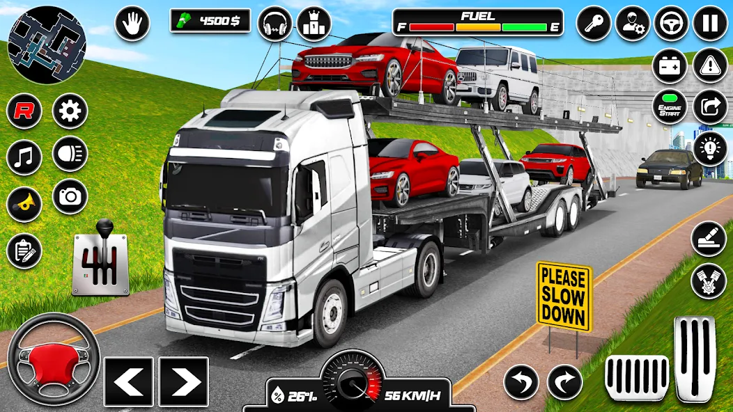 Скачать взлом Car Transporter 3d:Truck Games [MOD: безлимитные деньги и топливо] — скриншот 1
