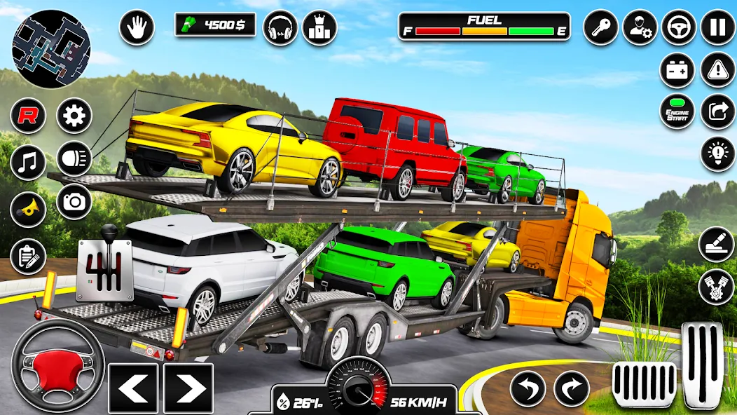 Скачать взлом Car Transporter 3d:Truck Games [MOD: безлимитные деньги и топливо] — скриншот 2
