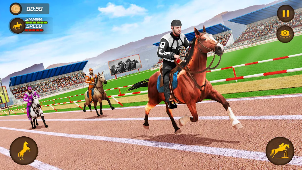 Скачать Horse Racing Game: Horse Games [MOD: безлимитные деньги и быстрые лошади] — скриншот 4