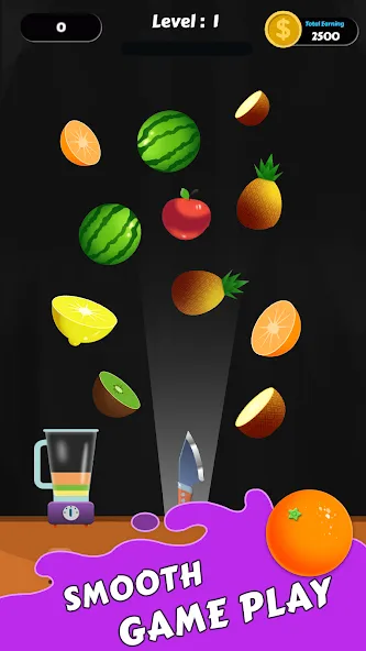 Fruit Cut Master - Crazy Slash [MOD: без рекламы и открыты все ножи] на Андроид — скриншот 1