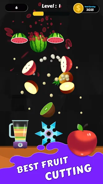 Fruit Cut Master - Crazy Slash [MOD: без рекламы и открыты все ножи] на Андроид — скриншот 3
