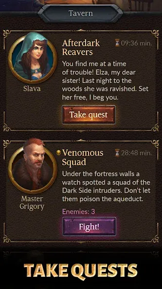 Скачать взлом Age of Revenge: Turn Based RPG [MOD: безлимитные деньги и ресурсы] — скриншот 4