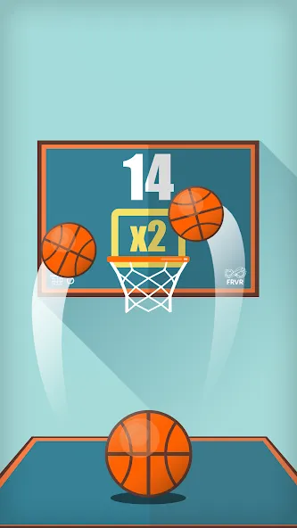 Скачать взлом Basketball FRVR - Dunk Shoot [MOD: безлимитные монеты и открытые уровни] — скриншот 1