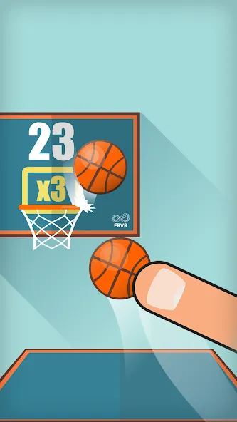 Скачать взлом Basketball FRVR - Dunk Shoot [MOD: безлимитные монеты и открытые уровни] — скриншот 3