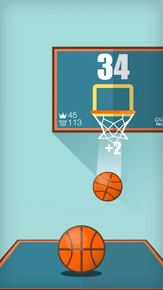 Скачать взлом Basketball FRVR - Dunk Shoot [MOD: безлимитные монеты и открытые уровни] — скриншот 4