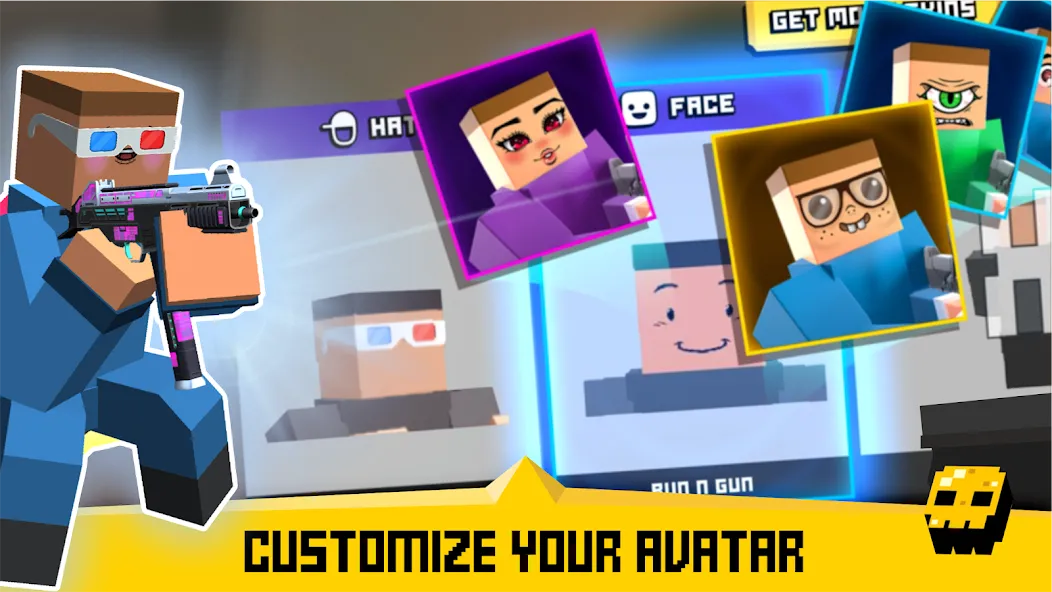 Krunker FRVR - Multiplayer FPS [MOD: много игроков и все оружие] на Андроид — скриншот 2