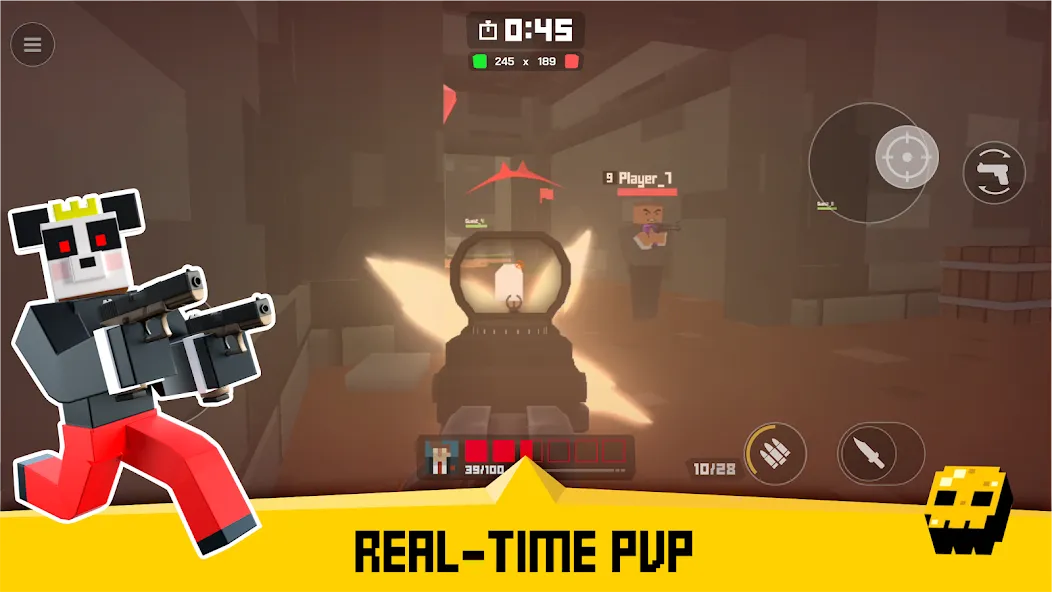 Krunker FRVR - Multiplayer FPS [MOD: много игроков и все оружие] на Андроид — скриншот 3