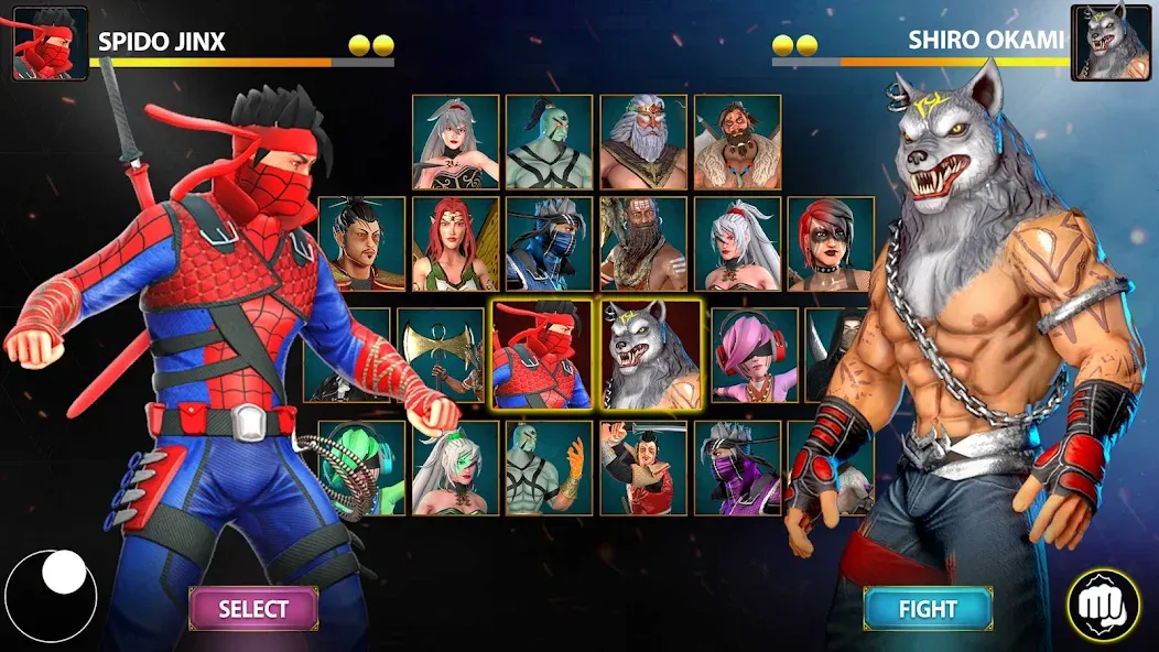 Скачать Ninja Clash: Karate Fighters [MOD: безлимитные деньги и энергия] на телефон — скриншот 1