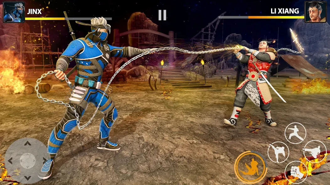 Скачать Ninja Clash: Karate Fighters [MOD: безлимитные деньги и энергия] на телефон — скриншот 2