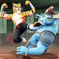 Скачать взлом Kung Fu Animal: Fighting Games [MOD: безлимитные деньги и открыты все бойцы]