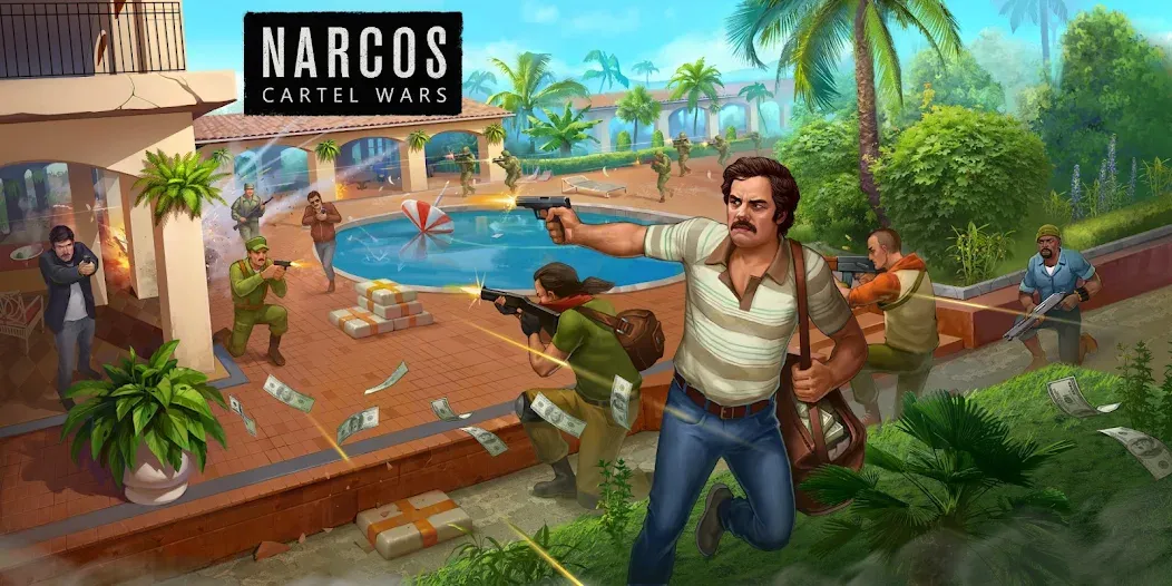 Скачать Narcos: Cartel Wars & Strategy [MOD: безлимитные деньги и ресурсы] на телефон — скриншот 1