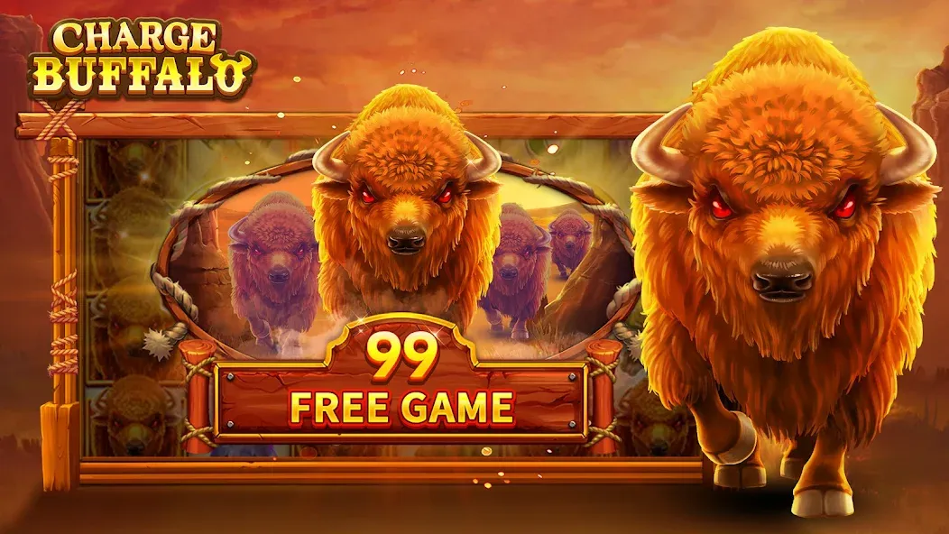 Charge Buffalo Slot-TaDa Games [MOD: безлимитные монеты и бонусы] — Скачать бесплатно (APK) — скриншот 2