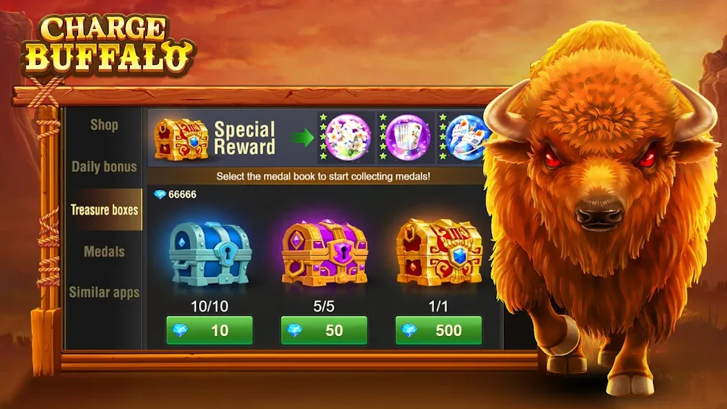 Charge Buffalo Slot-TaDa Games [MOD: безлимитные монеты и бонусы] — Скачать бесплатно (APK) — скриншот 4