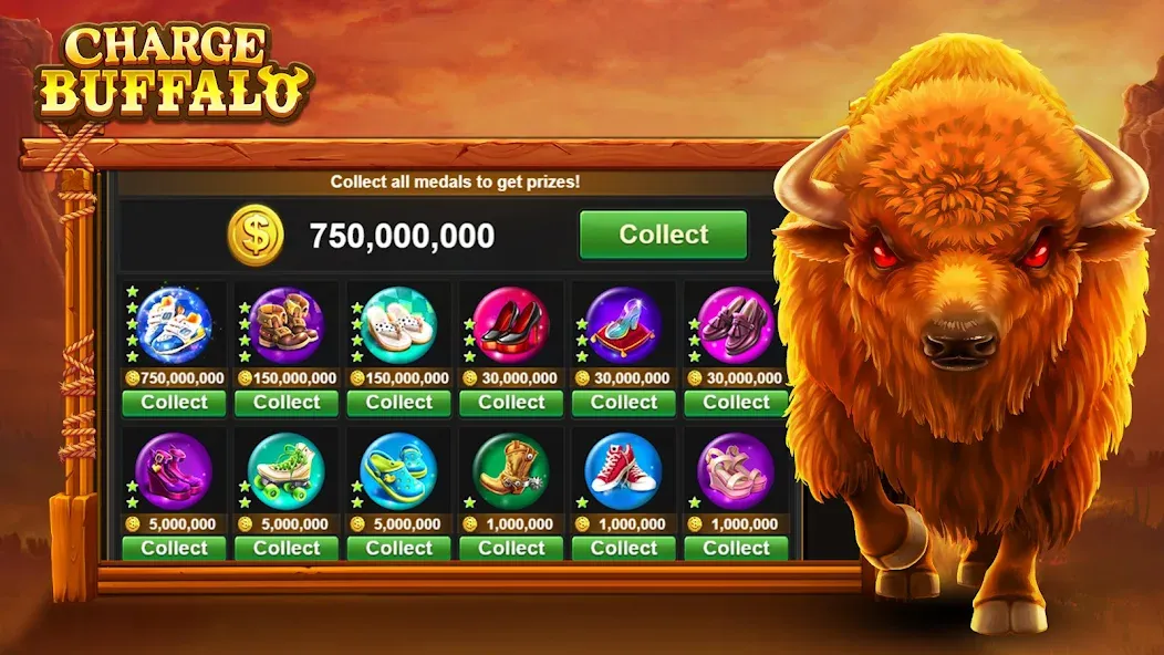 Charge Buffalo Slot-TaDa Games [MOD: безлимитные монеты и бонусы] — Скачать бесплатно (APK) — скриншот 5
