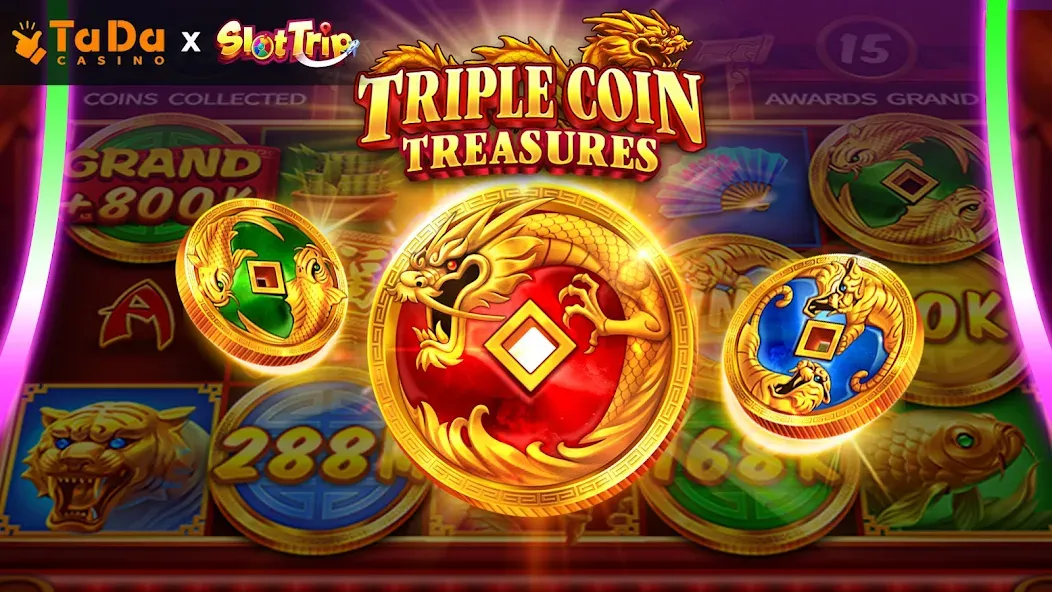 Скачать SlotTrip Casino - TaDa Slots [MOD: безлимитные монеты и бонусы] на телефон — скриншот 1