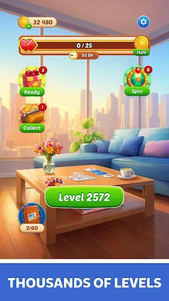 Скачать взлом Solitaire Sunday: Card Game [MOD: безлимитные подсказки и отмены ходов] — скриншот 1