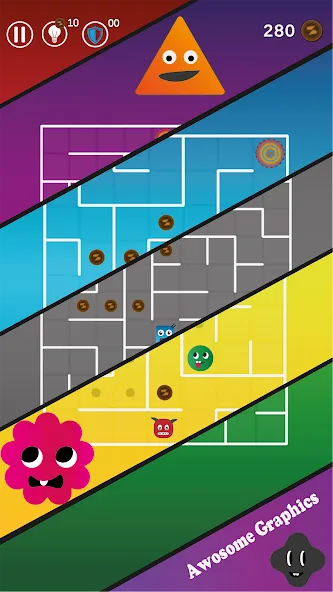Скачать Maze Legend : A Cute Maze Game [MOD: безлимитные подсказки и все уровни] — скриншот 2