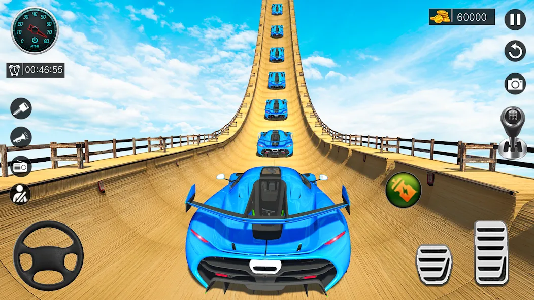 Скачать взлом Ramp Car Game - Car Stunt [MOD: безлимитные деньги и все машины открыты] — скриншот 1