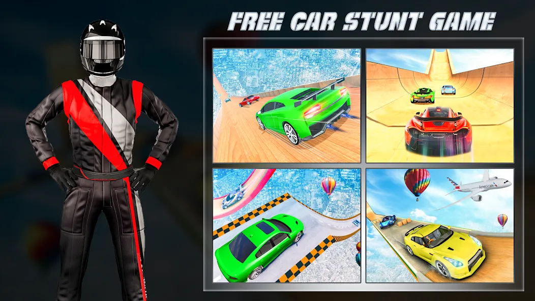 Скачать взлом Ramp Car Game - Car Stunt [MOD: безлимитные деньги и все машины открыты] — скриншот 3